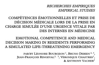 Compétence émotionnelle et décision médicale