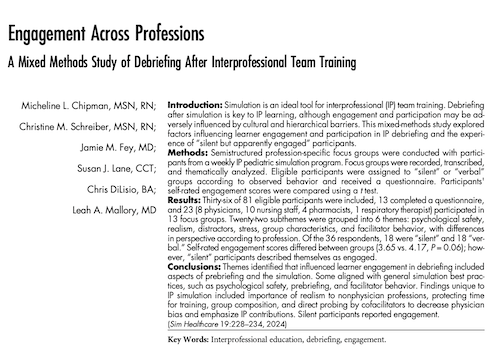 Engagement Across Professions